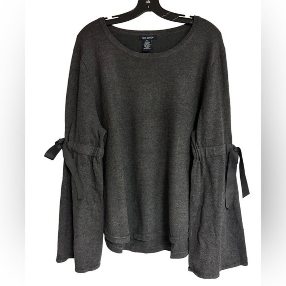 Max Edition Sweater with Ribbon Sleeve Detail Size XL